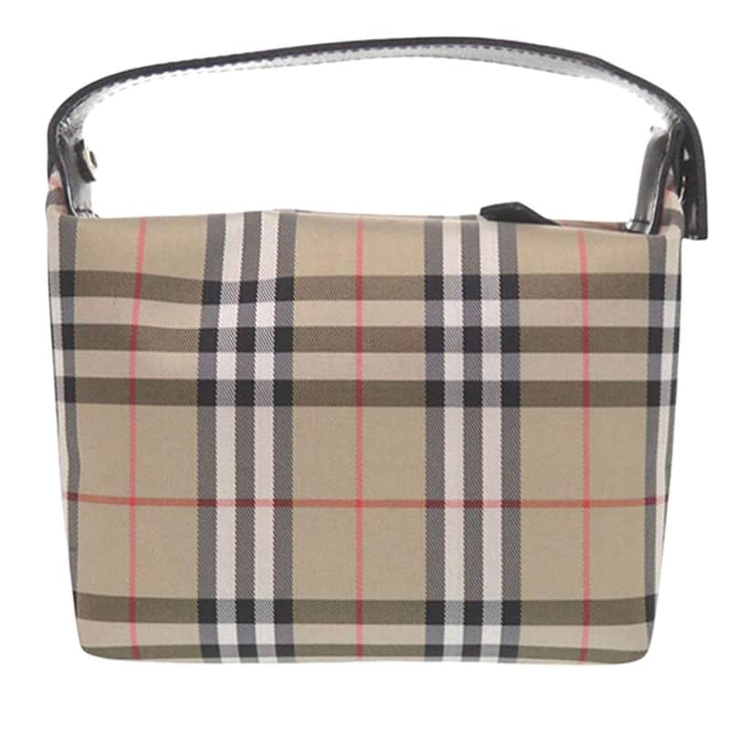 Burberry House Check Nylon Handbag Beige Good condition - Front View