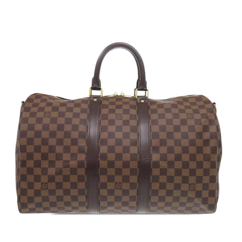 Louis Vuitton Damier Ebene Keepall Bandouliere 45 Brown Good condition - Front View