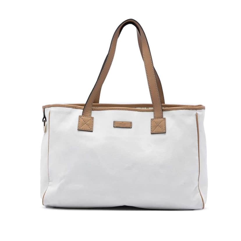 Gucci Canvas Tote White Canvas Good condition - Front View