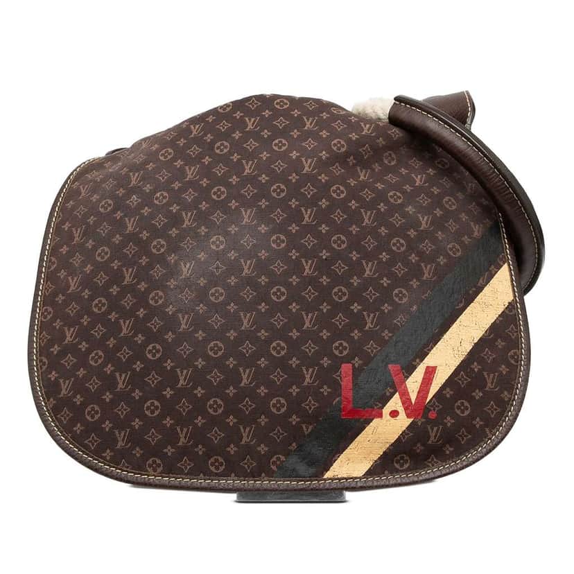 Louis Vuitton Monogram Mini Lin Initiales Amman Crossbody Brown Canvas Good condition - Front View