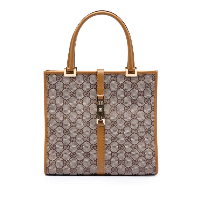 Gucci GG Canvas Jackie Handbag Beige Good condition - Front View