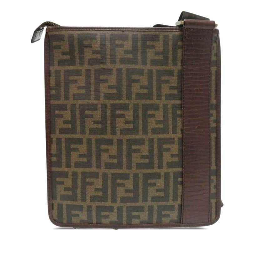 Fendi Zucca Coated Canvas Crossbody Brown Canvas Good condition - Front View