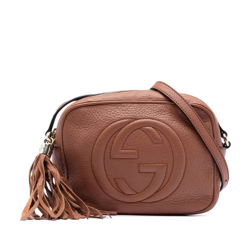 Gucci Leather Soho Disco Crossbody Brown Leather Good condition - Front View
