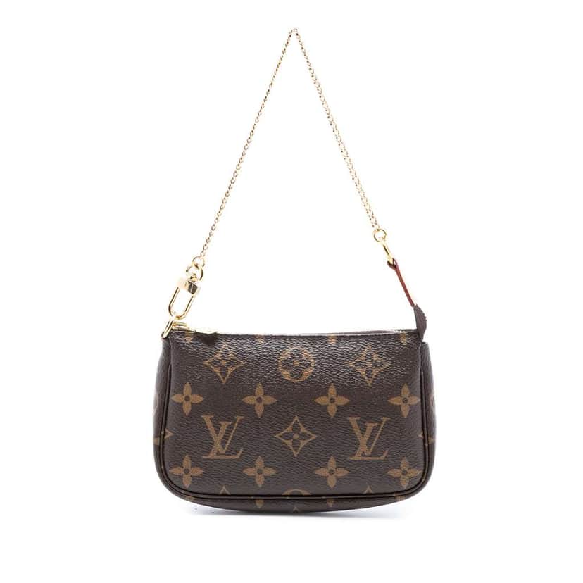 Louis Vuitton Monogram Mini Pochette Accessoires Brown Good condition - Front View