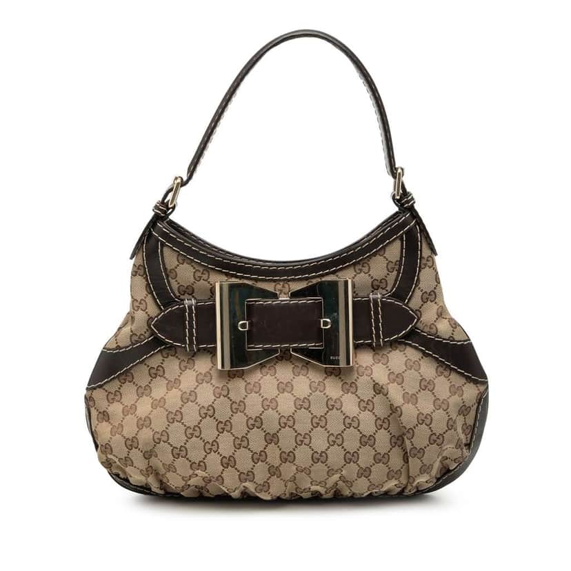Gucci GG Canvas Dialux Queen Hobo Beige Good condition - Front View