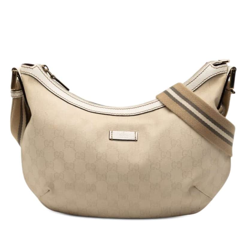 Gucci GG Canvas Web Crossbody Beige Canvas Good condition - Front View