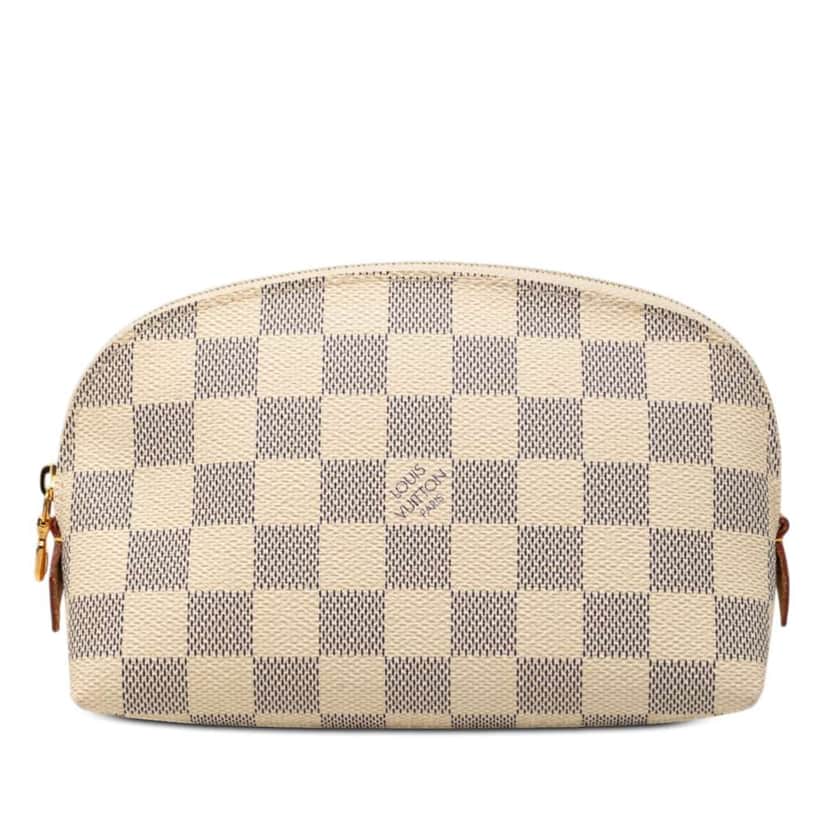 Louis Vuitton Damier Azur Cosmetic Pouch White Good condition - Front View