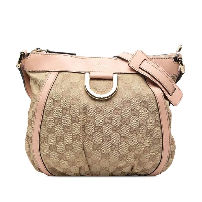 Gucci GG Canvas Abbey D Ring Crossbody Beige Canvas Good condition - Front View