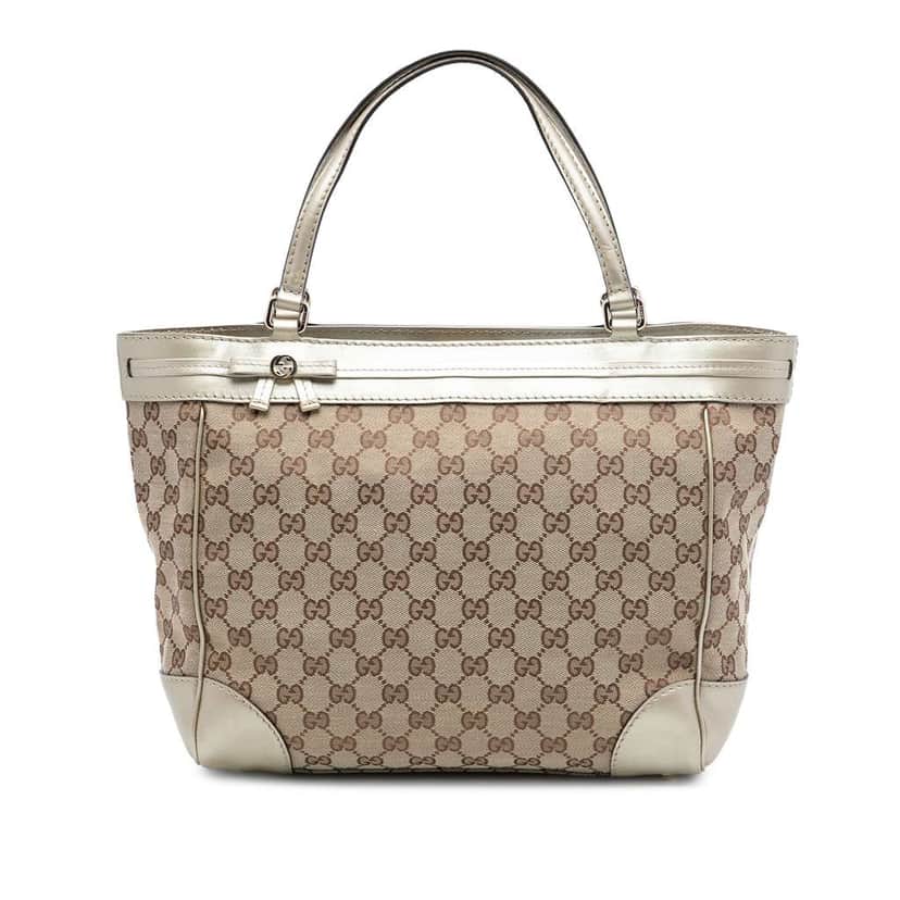 Gucci GG Canvas Mayfair Tote Beige Very good condition - Front View