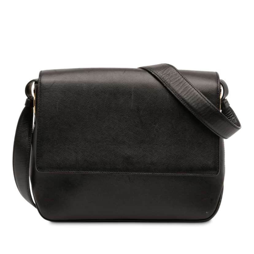 Salvatore Ferragamo Leather Gancini Shoulder Bag Black Leather Very good condition - Front View