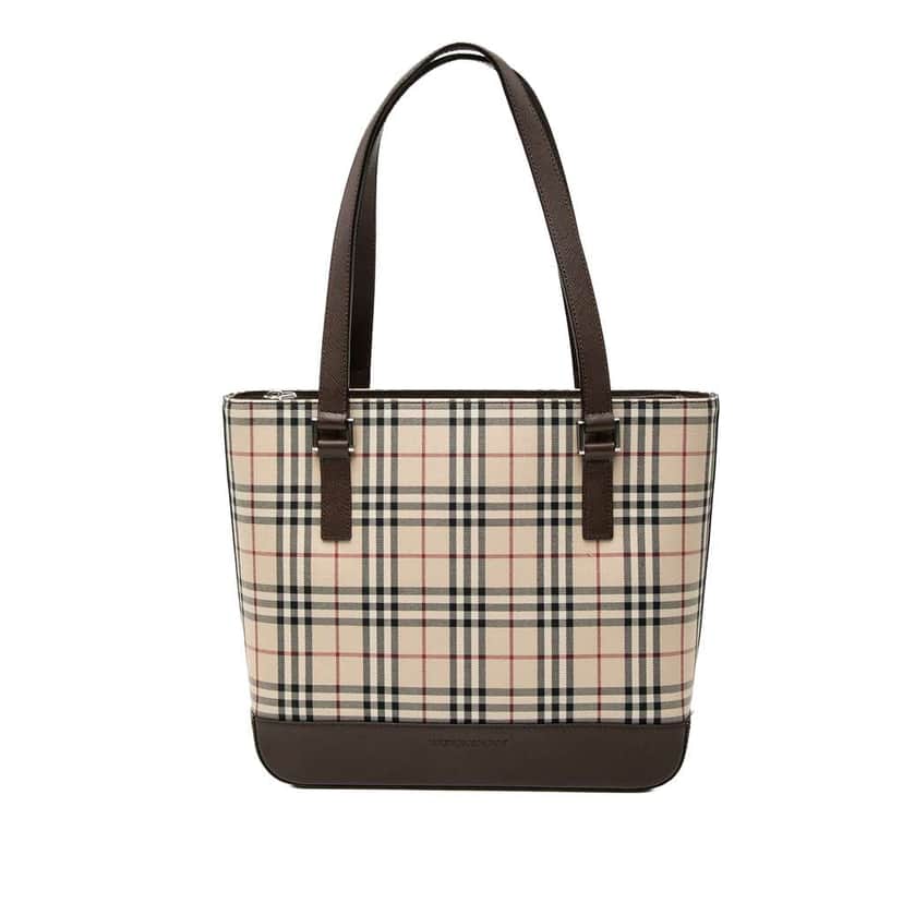Burberry House Check Canvas Tote Beige Canvas Very good condition - Front View