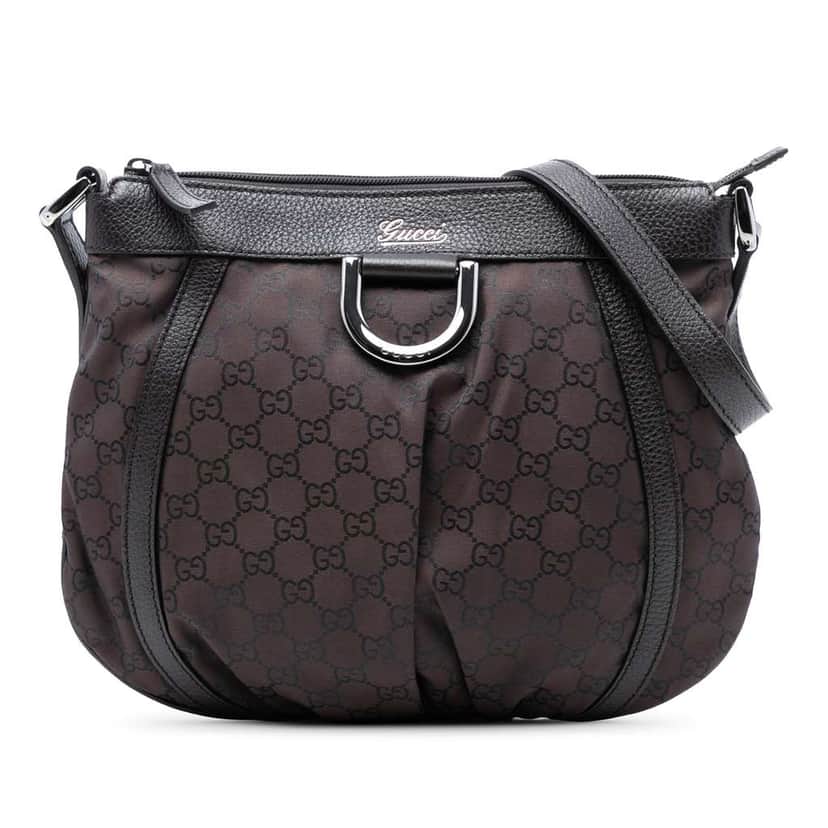 Gucci GG Nylon Abbey D Ring Crossbody Brown Very good condition - Front View