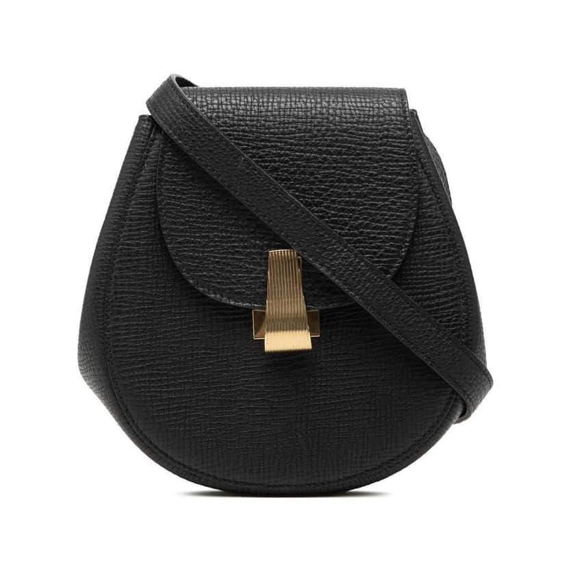 Bottega Veneta Grained Calfskin Palmellato Belt Bag Black Leather Very good condition - Front View