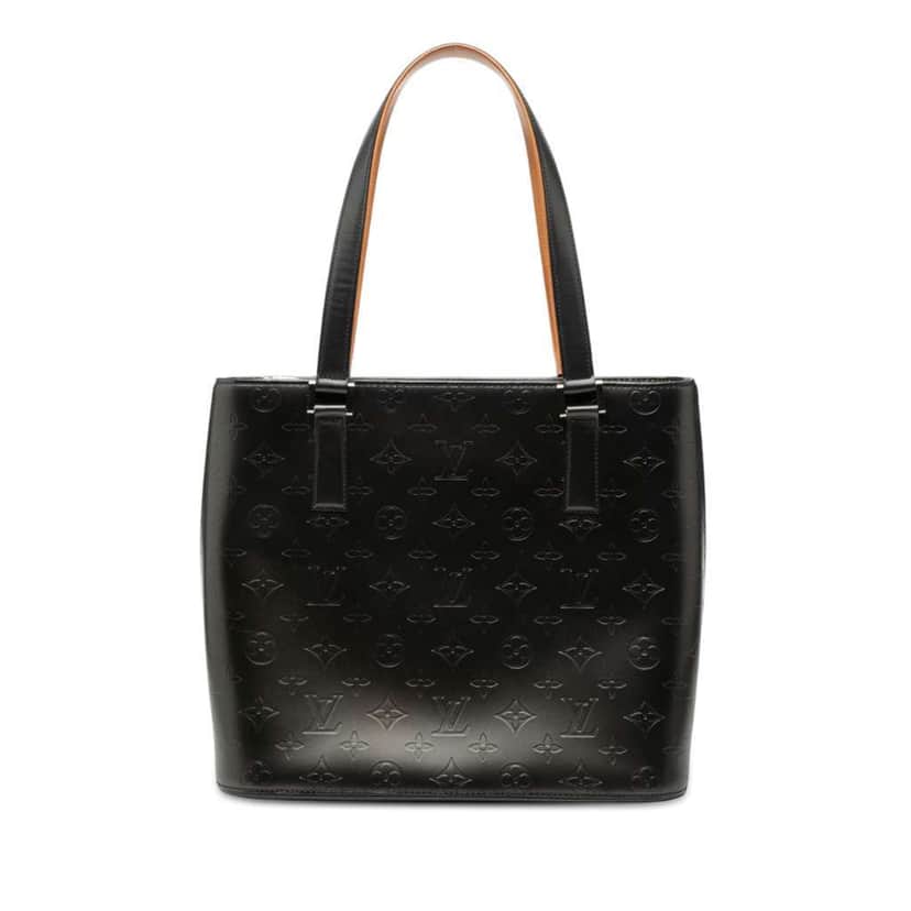 Louis Vuitton Monogram Mat Stockton Grey Leather Very good condition - Front View