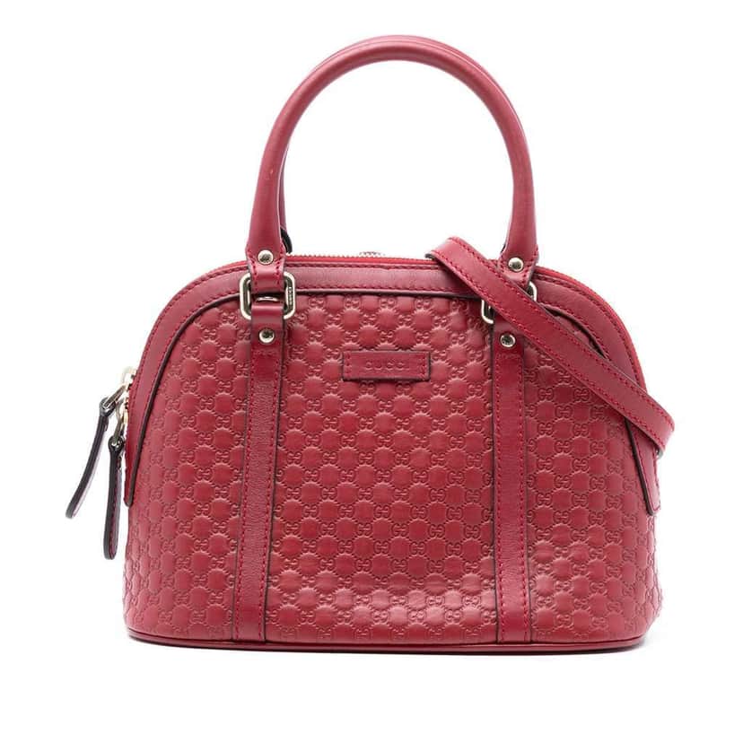 Gucci Mini Microguccissima Dome Satchel Red Leather Very good condition - Front View