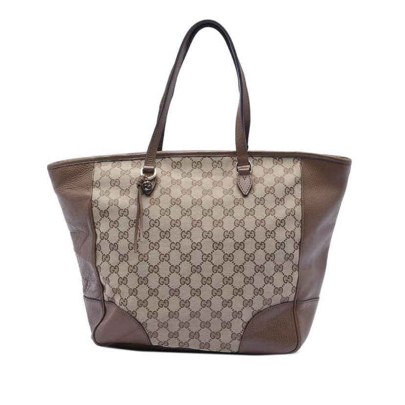 Gucci GG Canvas Bree Zippered Tote Beige Very good condition - Front View