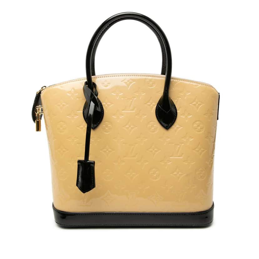 Louis Vuitton Monogram Vernis Lockit PM Beige Leather Very good condition - Front View