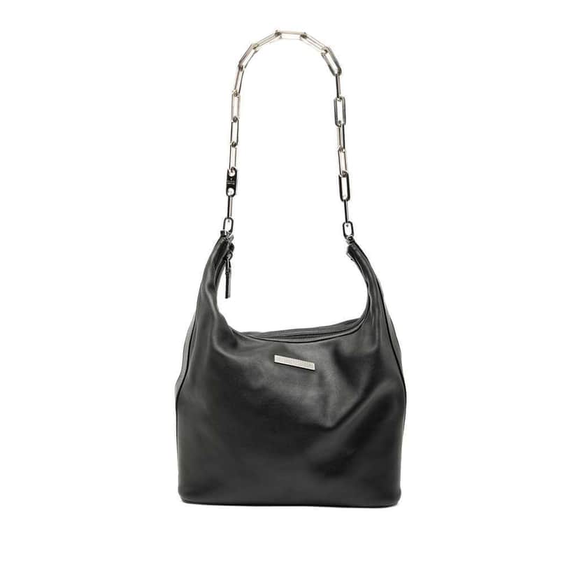 Gucci Leather Chain Shoulder Bag Black Leather Very good condition - Front View