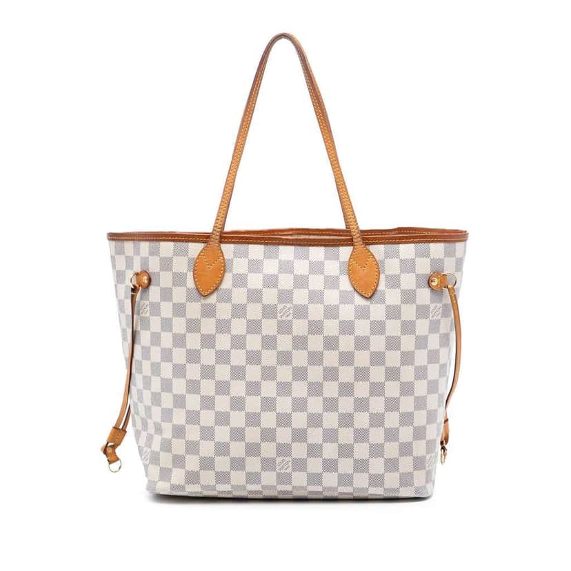 Louis Vuitton Damier Azur Neverfull MM White Very good condition - Front View