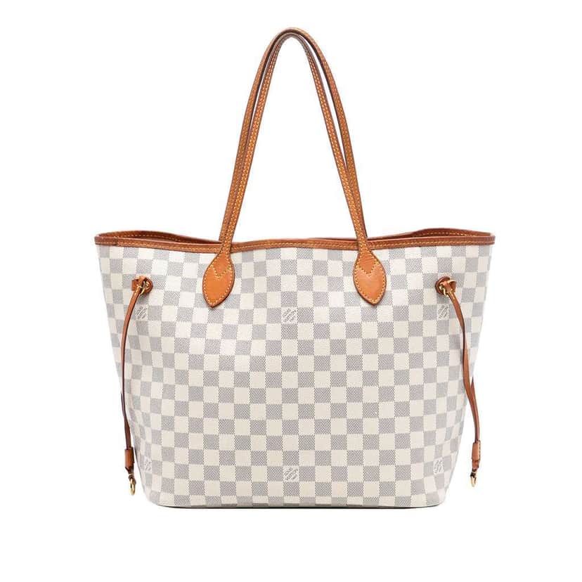 Louis Vuitton Damier Azur Neverfull MM White Very good condition - Front View