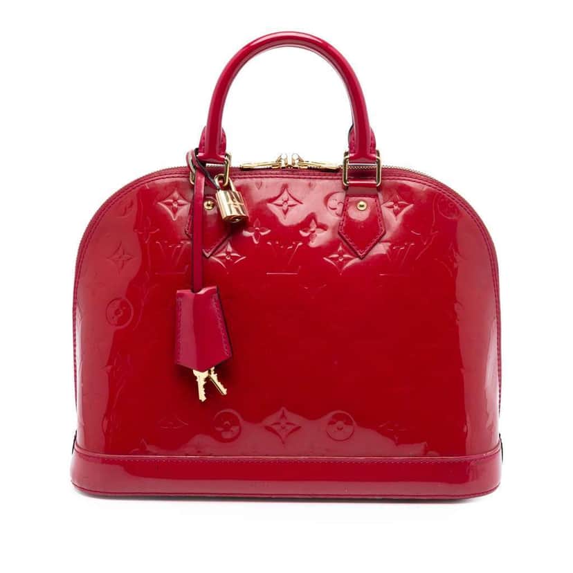 Louis Vuitton Monogram Vernis Alma PM Red Leather Very good condition - Front View