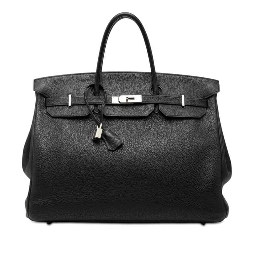 Hermès Togo Birkin Retourne 40 Black Leather Very good condition - Front View