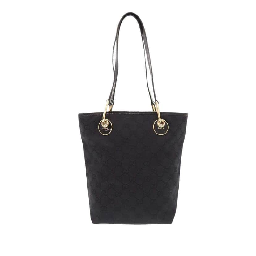Gucci GG Canvas Eclipse Tote Black Canvas Very good condition - Front View