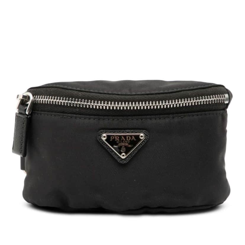 Prada Mini Re-Nylon Travel Arm Pouch Black Very good condition - Front View