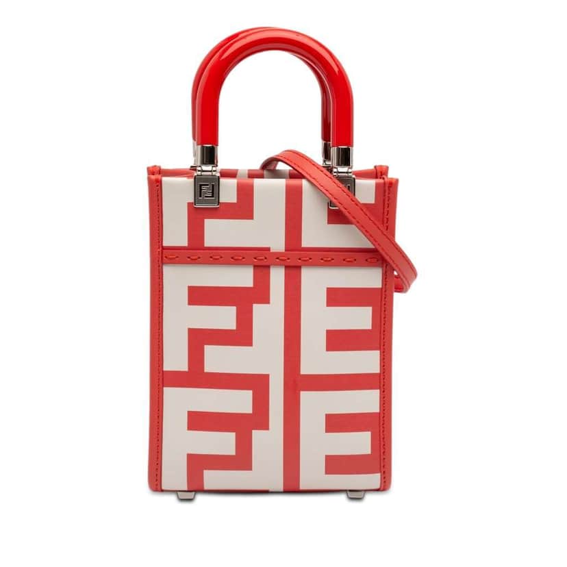 Fendi Marc Jacobs Mini Leather Sunshine Shopper Tote White Leather Very good condition - Front View