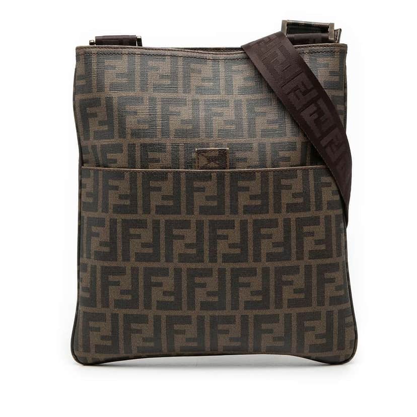 Fendi Zucca Spalmati Crossbody Brown Canvas Good condition - Front View