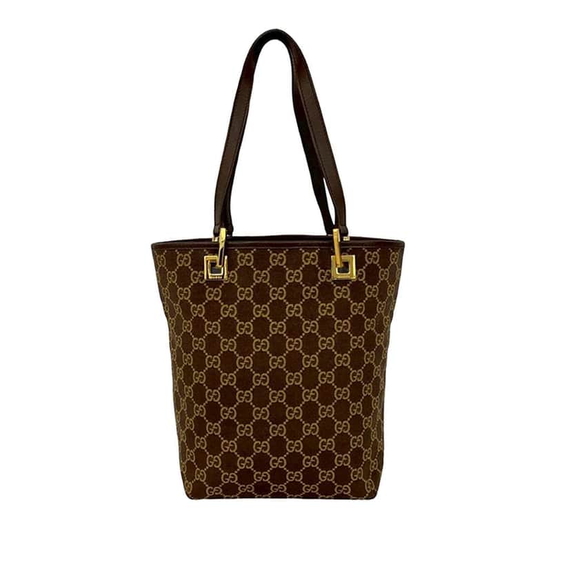 Gucci GG Canvas Tote Brown Canvas Good condition - Front View