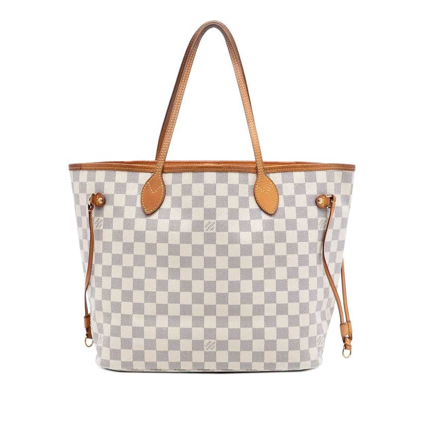 Louis Vuitton Damier Azur Neverfull MM White Good condition - Front View