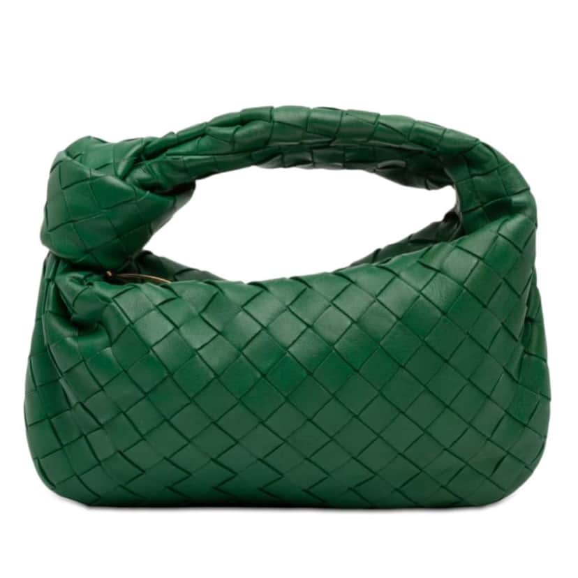 Bottega Veneta Mini Nappa Intrecciato Jodie Green Leather Good condition - Front View