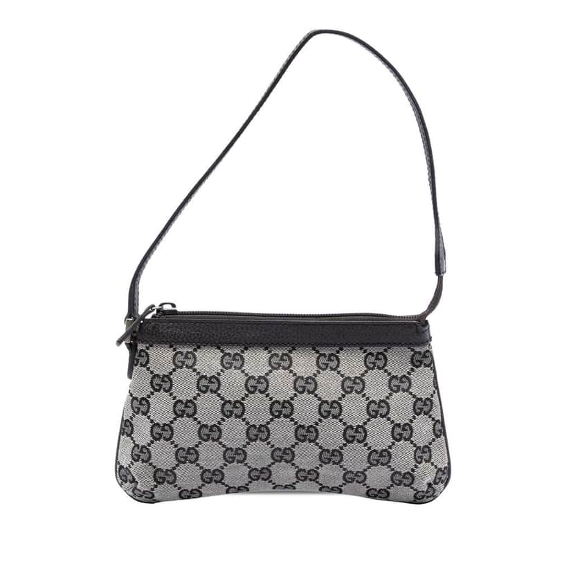 Gucci GG Canvas Bumble Bee Charm Pochette Beige Good condition - Front View