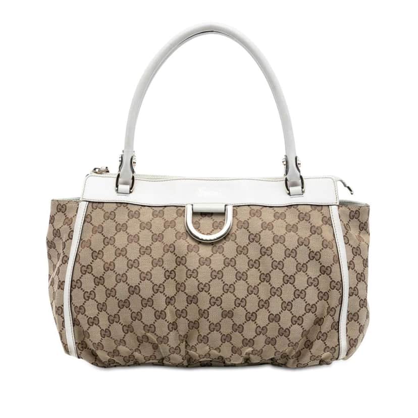Gucci GG Canvas Abbey D Ring Tote Beige Good condition - Front View