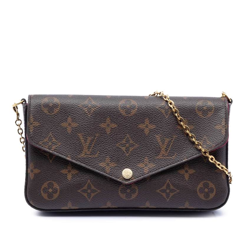 Louis Vuitton Monogram Pochette Felicie Brown Very good condition - Front View