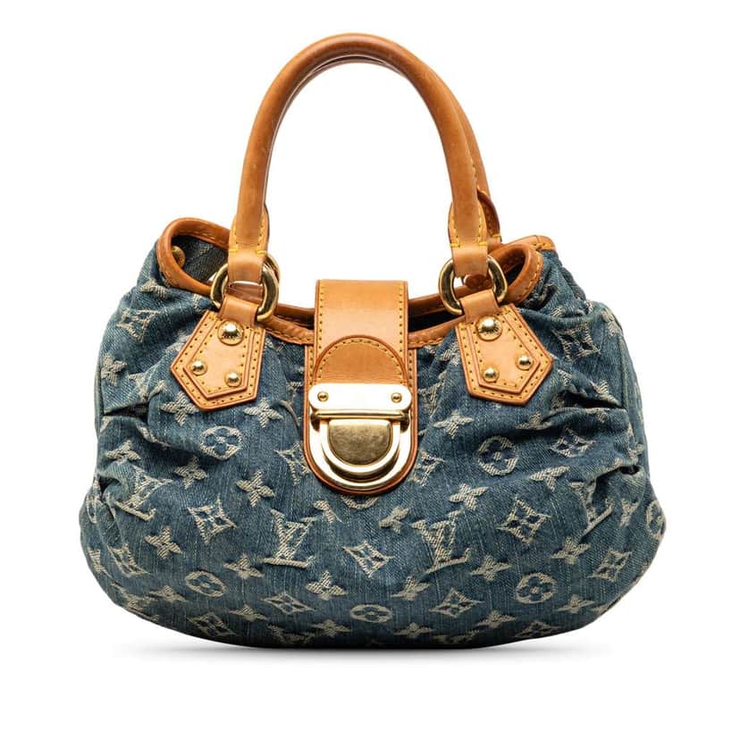 Louis Vuitton Monogram Denim Pleaty Blue Denim Very good condition - Front View