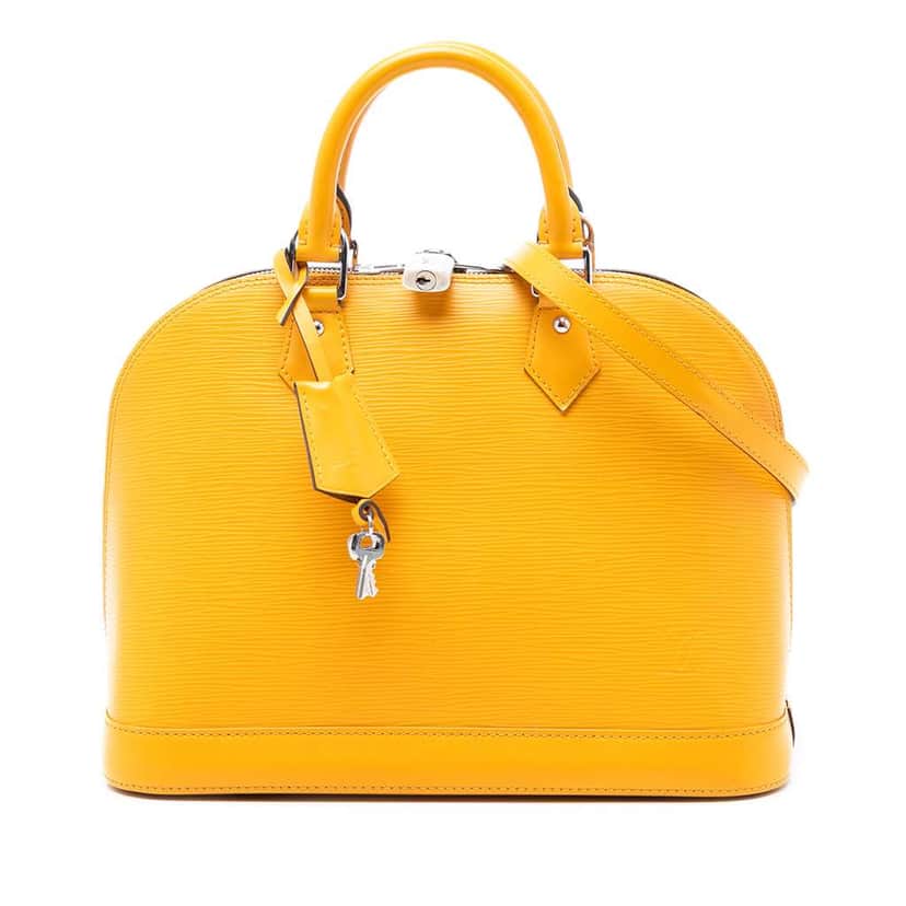Louis Vuitton Epi Alma PM Yellow Leather Good condition - Front View