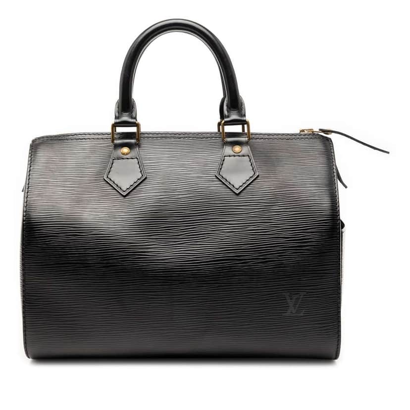 Louis Vuitton Epi Speedy 25 Black Leather Good condition - Front View