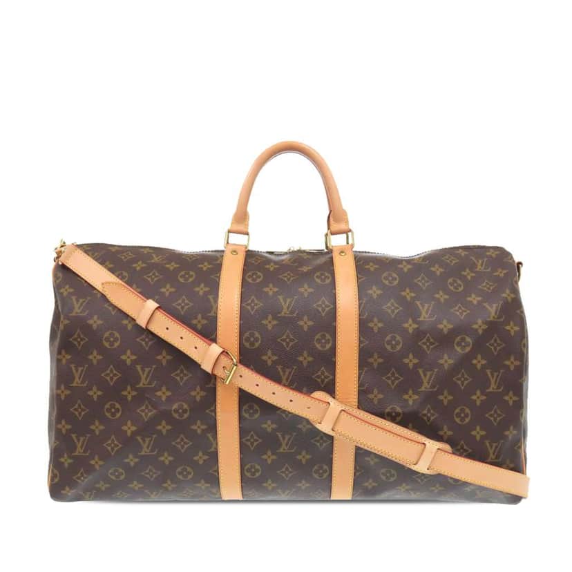 Louis Vuitton Monogram Keepall Bandouliere 55 Brown Good condition - Front View