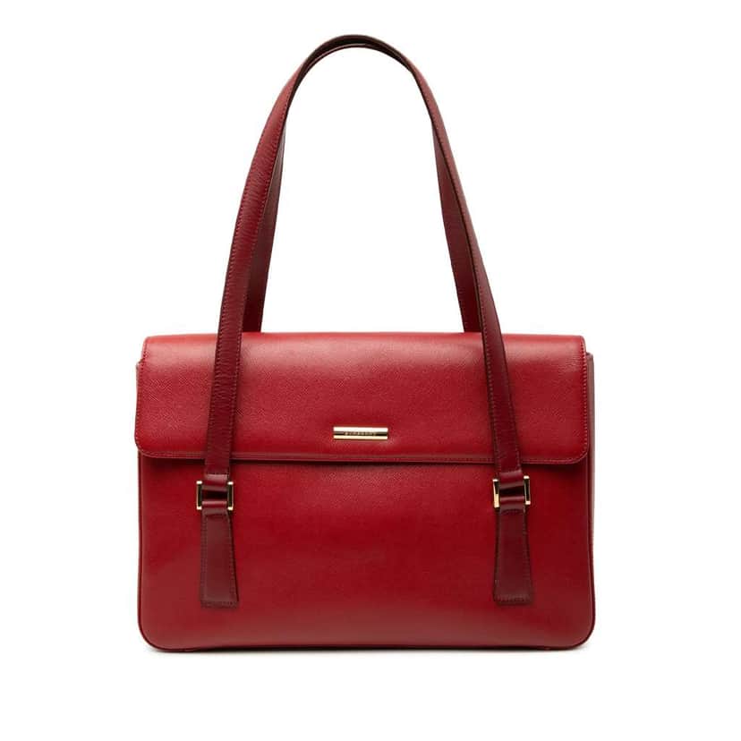 Burberry Leather Handbag Red Leather Good condition - Front View