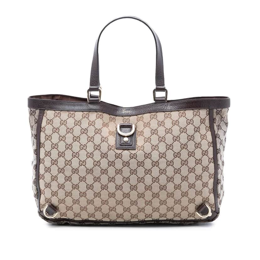 Gucci GG Canvas Abbey D Ring Tote Beige Good condition - Front View