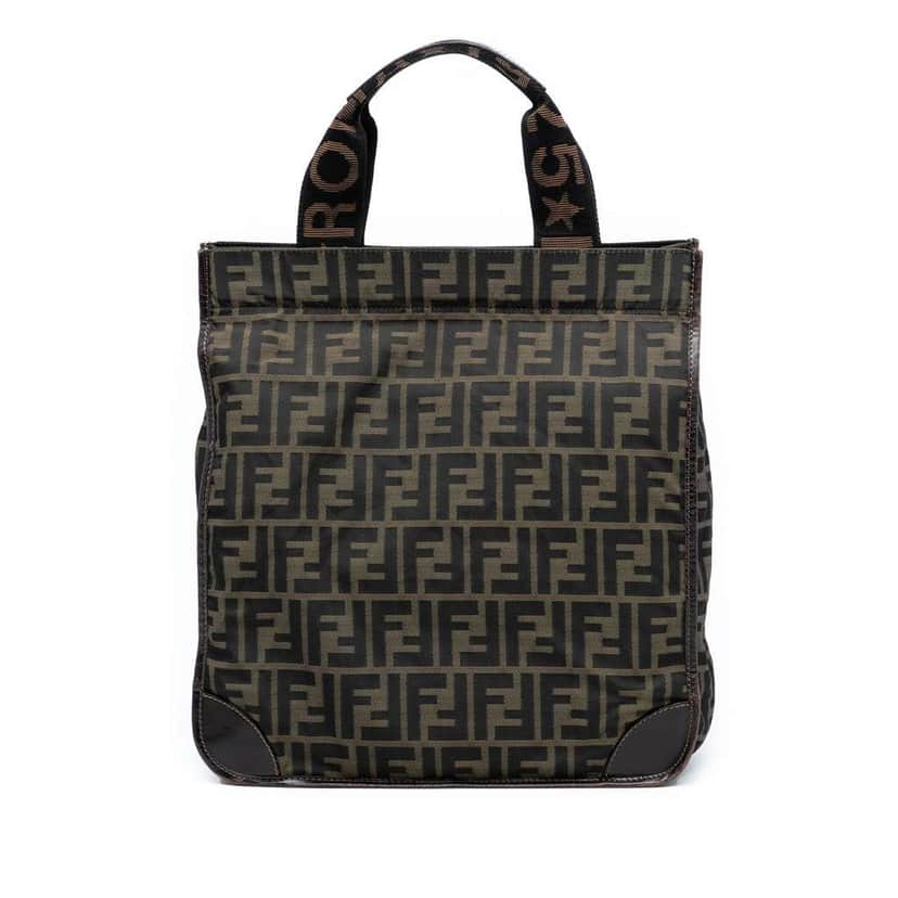 Fendi Zucca Canvas Shopping Tote Brown Canvas Good condition - Front View
