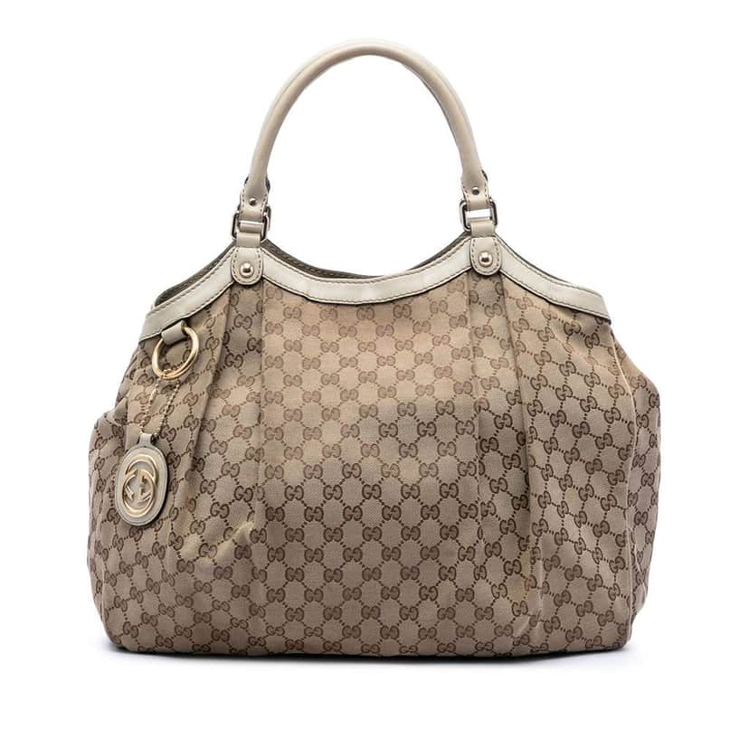 Gucci Large GG Canvas Sukey Tote Beige Good condition - Front View