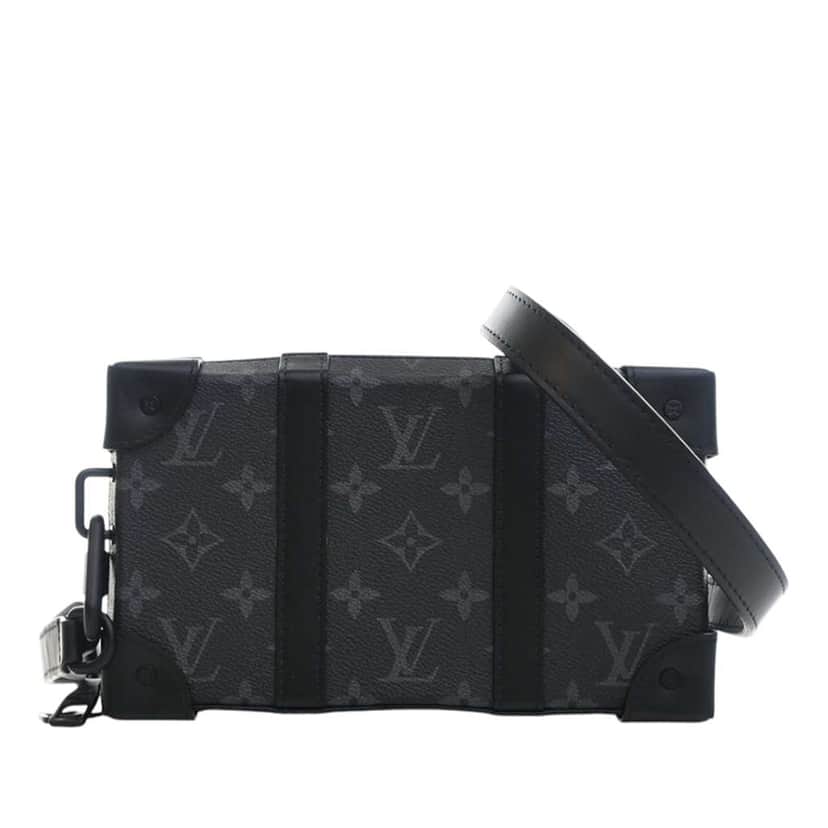Louis Vuitton Monogram Eclipse Soft Trunk Wallet Crossbody Black Good condition - Front View