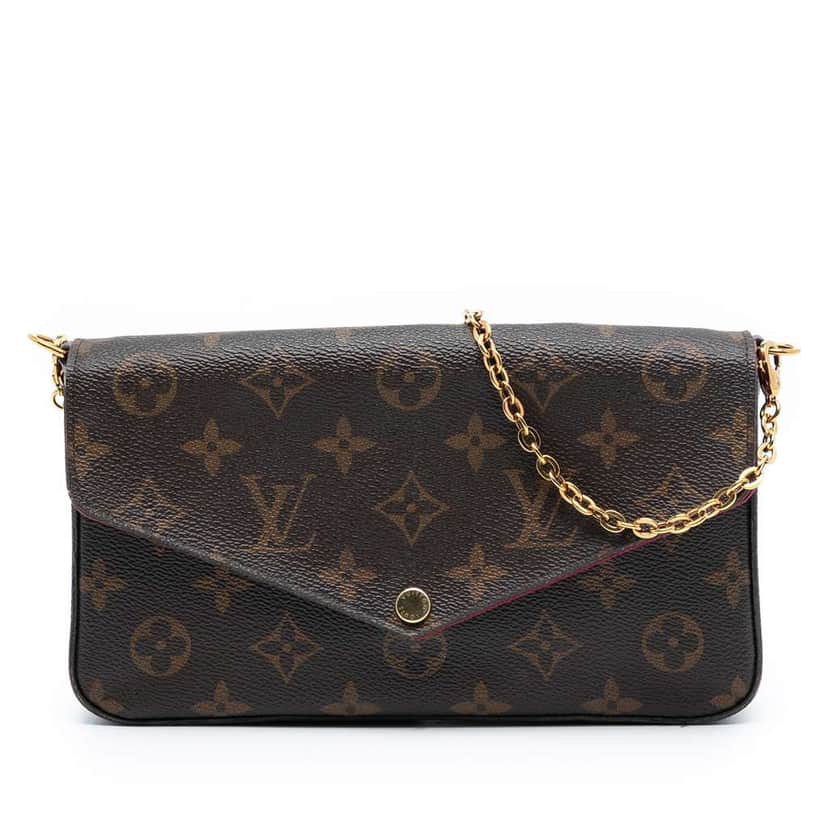 Louis Vuitton Monogram Pochette Felicie Brown Good condition - Front View