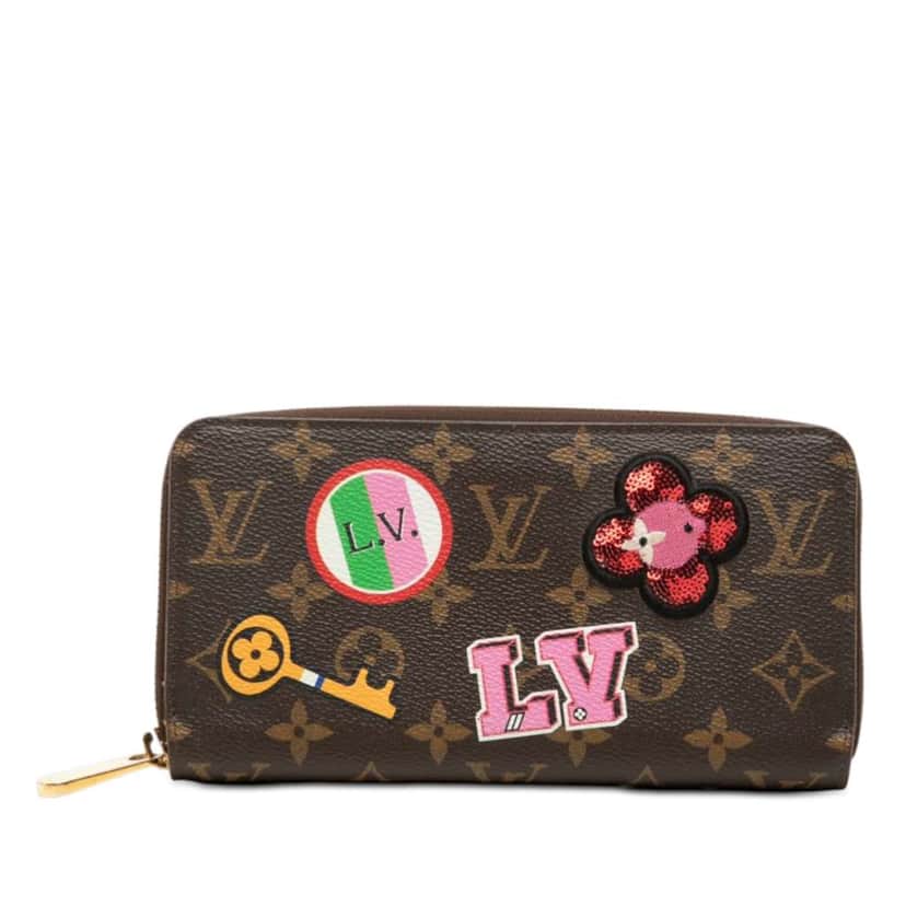 Louis Vuitton Monogram Patches Zippy Long Wallet Brown Good condition - Front View
