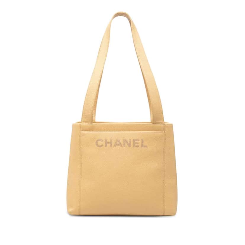 Chanel Caviar LAX Logo Tote Brown Leather Good condition - Front View