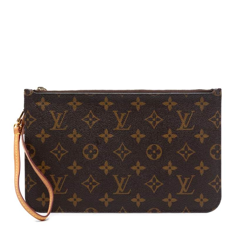 Louis Vuitton Monogram Neverfull MM Pouch Brown Good condition - Front View