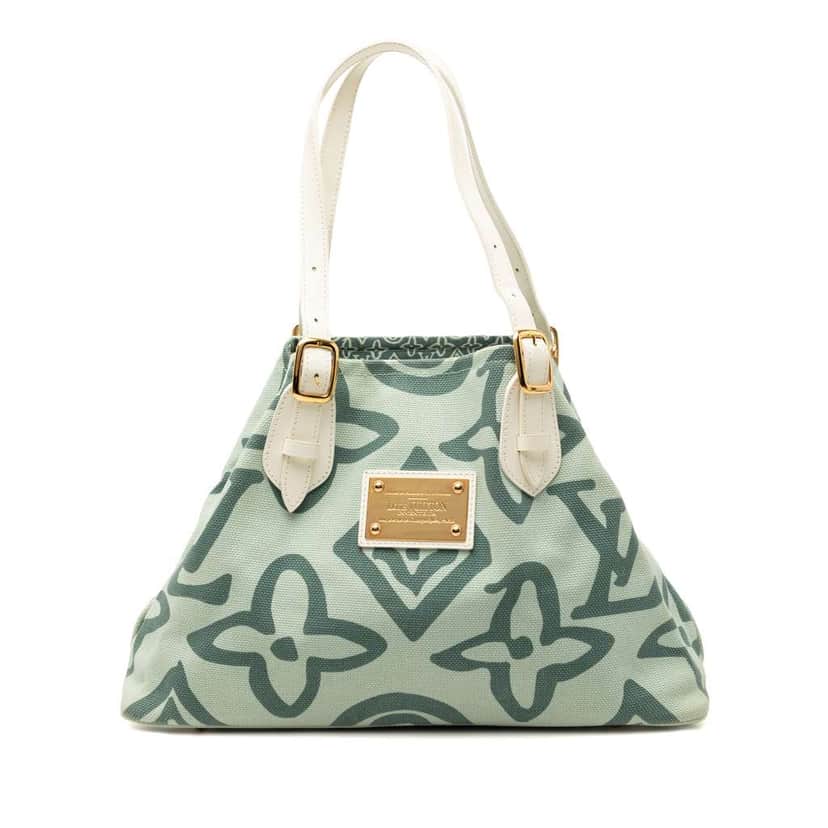 Louis Vuitton Monogram Tahitienne Cabas PM Green Canvas Good condition - Front View